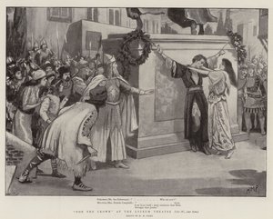 For kronen på Lyceum Theatre, akt IV, siste scene